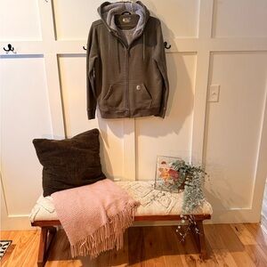 Carhartt Olive Green Fleece Lined Hoodie